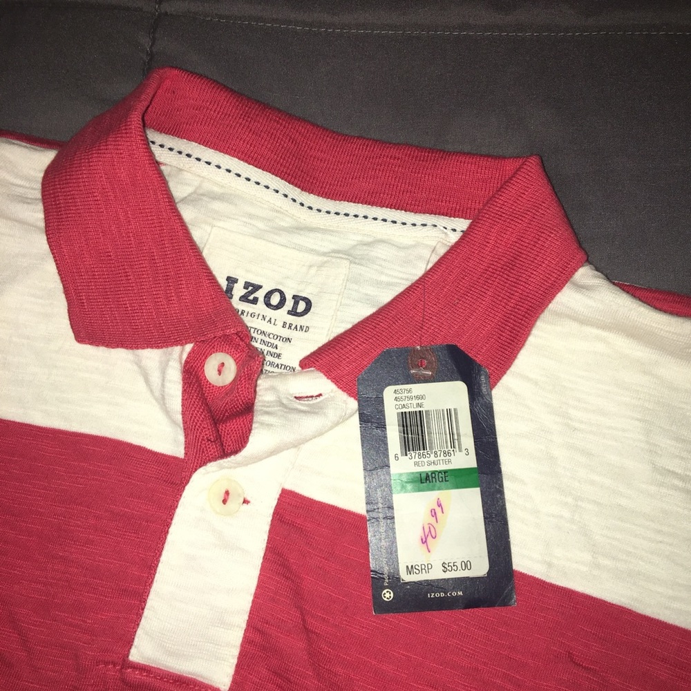 New never worn Izod Strioed Polo